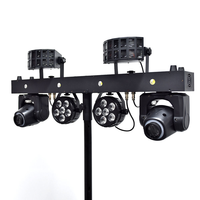 Ensemble d'éclairage de scène DJ 2 mini têtes mobiles + 2 lumières PAR + 2 lumières papillon Équipement d'éclairage de scène populaire pour les fêtes