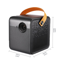 [Android TV Global] Proyector Inteligente Portátil Mini para Cine en Casa, Dice 1080p DLP LED, 700 ANSI Lúmenes, con Batería