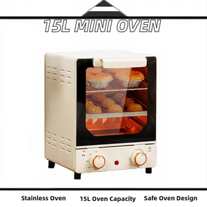 <span class=keywords><strong>Mini</strong></span> <span class=keywords><strong>Horno</strong></span> Eléctrico Vertical de 15L con 3 Posiciones de Horneado, Multifuncional, a Prueba de Explosiones, Seguro <span class=keywords><strong>para</strong></span> Uso Doméstico y Hotelero - Product Image 4