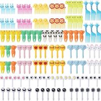 Voedsel Fruit Vorkprikkers voor kinderen Schattige dieren Bento Box Decor Milieuvriendelijk Vaatwasmachinebestendig Anti-aanbaklaag Plastic bestek