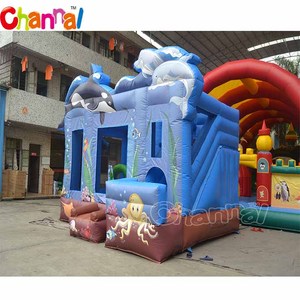 Castillo Inflable Comercial con Tobogán de Tiburón, Casa de Brinco, Inflables en Venta - Product Image 4