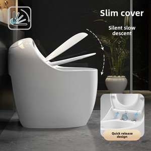 Modern Egg-shaped <strong>Toilet</strong> with Dual-flush Sanitary Fixtures. Compact and Convenient.Applicable to Villas, Hotels - Product Image 4