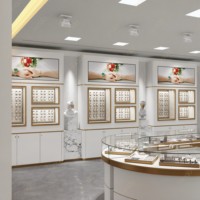 Sundo Custom Luxury Jewelry Store Interior Design White Gold LED Glass Display Showcase Cabinet Shop Fitout Furniture