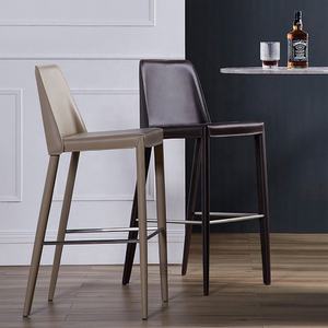 Chaises de bar de restaurant de design moderne, tabourets de bar, chaise haute en cuir pour table de bar - Product Image 4