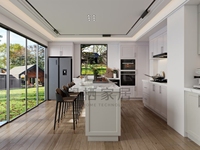 Isla de Cocina con Barra de Desayuno y Asientos, Estación de Preparación Móvil de Roble Macizo de 1500 mm con 4 Taburetes, Fregadero de Cocina con Gabinete