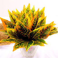 Plantes artificielles en soie murales, fausses feuilles et herbe, décoration murale intérieure/extérieure, hauteur 35 cm