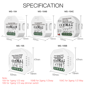 Moes <strong>Automation</strong> Tuya DIY Breaker <strong>Light</strong> Intelligent on off Dimmer Curtain Switch Module Zigbee Wifi Matter Relay Switch Alexa - Product Image 6