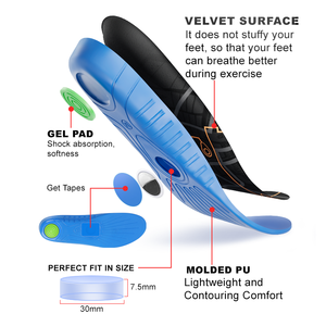 JOGHN Soportes <span class=keywords><strong>de</strong></span> Arco Personalizados al por Mayor <span class=keywords><strong>de</strong></span> Material PU, Plantillas Inteligentes con Rastreador GPS Oculto para Niños y Ancianos, Antipérdida, Compatibles con Airtag - Product Image 3