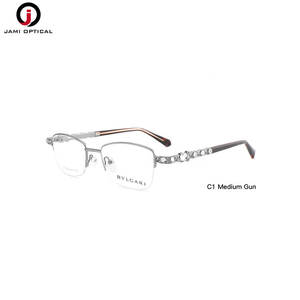 إطارات بصرية معدنية فاخرة عتيقة عالية الجودة من الفولاذ المقاوم للصدأ بتصميم كلاسيكي مستطيل للنظارات البصرية المعدنية - Product Image 4