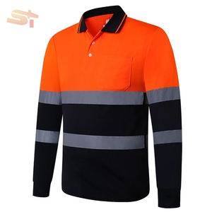 SIKE高視認性安全スウェットシャツ反射長袖ストライプHi安全シャツ建設道路工事 - Product Image 1