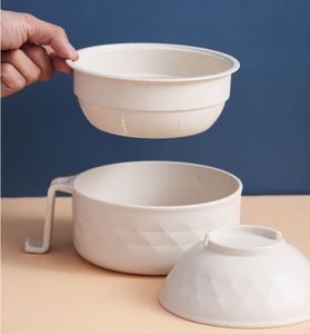Food Container Creative New Noodle Bowl Wheat Straw Drain Soup Dry Noodle Bowl Tableware <b>Set</b> Six-piece <b>Set</b> - Product Image 5