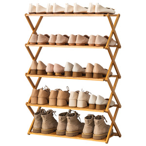 Support à chaussures en bambou personnalisé à prix abordable, meuble de rangement pour salon, organisateur de chaussures, support pour chaussures à talons hauts - Product Image 6