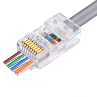 Conector de Red LAN Modular Cat5 RJ45 de 8P8C, Conector RJ45