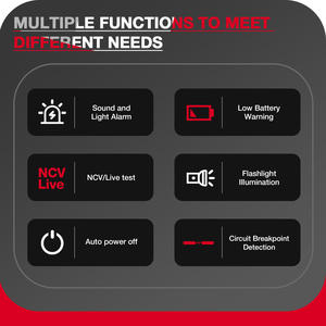 HT85ดินสอทดสอบไฟฟ้าแบบไม่สัมผัสเครื่องตรวจจับแรงดันไฟฟ้ากระแสสลับ70-1000โวลต์พร้อมจอแสดงผลดิจิตอลปากกาทดสอบพลังงานความไวสูง - Product Image 6