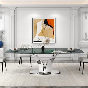 टेबल फ्रेम में स्क्रू आधुनिक स्टेनलेस स्टील के नाशीन चंद्रमा x पैर की शादी डाइनिंग विप टेबल काले धातु पैर - Product Image 6