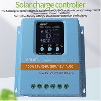 Contrôleur solaire MPPT à haute efficacité pour batterie au lithium, puissance nominale 100A