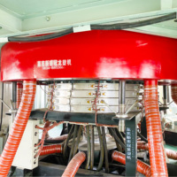 Máquina de línea de soplado de geomembranas de 8000 mm con motor de un solo tornillo HDPE/LDPE y caja de engranajes PLC para película impermeabilizante de construcción