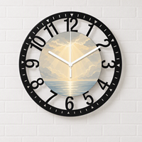 Horloge murale en métal style gothique, horloge murale en fer avec croix en vitrail, horloge murale à chiffres creux pour église, boutique de cadeaux, décoration murale