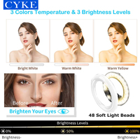 CYKE L07 Lumière d'Anneau LED Portable USB 6 Pouces pour Téléphone, Mini Lumière Circulaire de Studio de Beauté pour Selfie et Remplissage Mobile