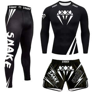 Shorts MMA, Ensemble <span class=keywords><strong>de</strong></span> Combat Kickboxing et Boxe, Tenue d'Entraînement Personnalisée pour Hommes et Femmes, Ensemble Trois Pièces Muay Thai, Sanda, Boxeo - Product Image 6