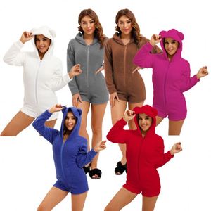 2022 orsacchiotto <span class=keywords><strong>pigiama</strong></span> per adulti abito in velluto con chiusura in vita elastica tutina termica per l'autunno e la primavera tessuto - Product Image 1
