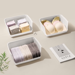 Household Plastic Desktop Sundries Storage <b>Box</b> Office Bathroom Organizer Cloth Closet Bin Case Space-Saving <b>Makeup</b> Cosmetic - Product Image 2