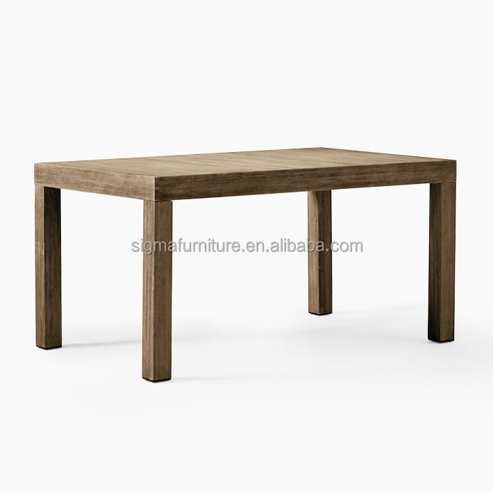 Outdoor Furniture Rectangle Dinging Table Bench Armchair Patio Garden Teak Dining Set Furniture