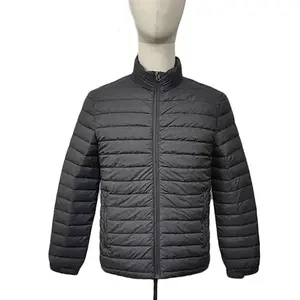 Herfst En Winter Crop Jas Water Proof Puffer Jas Voor Heren Lichtgewicht Effen Outwear Rits Up Heren Winter Jassen