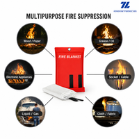 Couverture anti-feu en fibre de verre haute densité, personnalisée par le fabricant, portable, pour éviter les incendies, certifiée CE