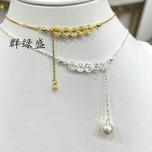 สร้อยคอเงินแท้ S925 ดีไซน์เรขาคณิต สวมใส่ได้ทุกวัน สายคล้องไหปลาร้า - Product Image 1