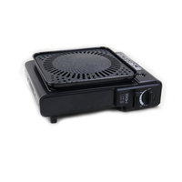 Réchaud à gaz butane compact, réchaud de camping portable pour pique-nique en plein air, randonnée, voyage en camping-car avec plaque antiadhésive