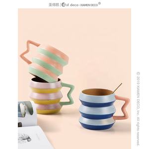 2023 جديد فنجان قهوة بورسلين السيراميك قوس قزح الكؤوس القدح مخصص شعار - Product Image 1