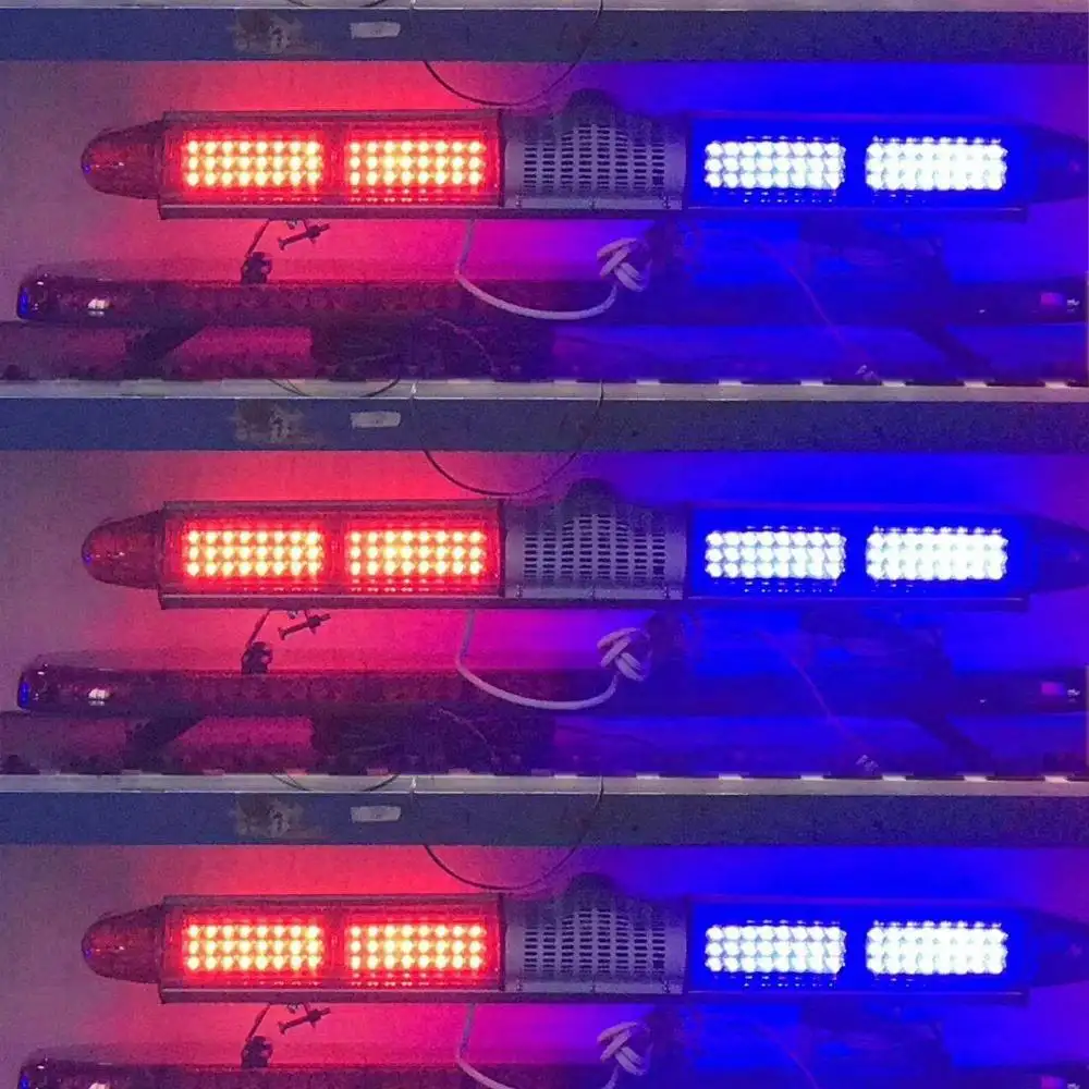 Barra de luz LED estroboscópica de emergencia, luces de tráfico con altavoz, luz de advertencia, Flash azul y rojo, novedad de 2022