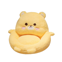 Sofá cama de animales de dibujos animados con diseño de oso al por mayor, sofá cama con asiento de animales de peluche divertidos y esponjosos
