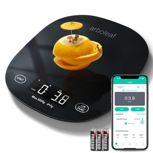 Affichage LCD de cuisine numérique intelligent Bluetooth en verre trempé ABS pour mesurer les <span class=keywords><strong>calories</strong></span> nutritionnelles des aliments App Record Coffee Nutrition - Product Image 1