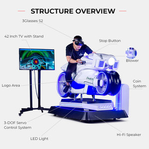 Simulador <span class=keywords><strong>de</strong></span> Realidad Virtual Owatch para Parque <span class=keywords><strong>de</strong></span> Atracciones, Motocicleta 9D VR en Venta - Product Image 4