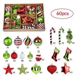 Boîte d'emballage en papier Arrivalbrown Christmas Ball Suit50pcs Costume de boule de Noël peint Ornements suspendus Décoration d'arbre de Noël - Product Image 5