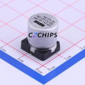 Condensador Electrolítico de Aluminio SMD VUA221M1HTR-1313, D12.5xL13.5mm 220uF 20% 50V 12.5mm - Product Image 1