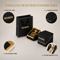 Boîte cadeau de parfum personnalisée en gros, boîte d'emballage de parfum à couvercle articulé, fabrication sur mesure avec logo
