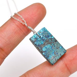 Collar con Colgante de Shattuckita Natural en Bruto YASHEE, Joyería para Mujer, Cristal Curativo, Reiki, Wicca, Delicado y Calmante - Product Image 4