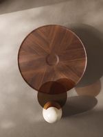 Prix de gros minimaliste nordique Mobilier de salon en bois au design moderne Table basse ronde en bois pour salon