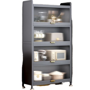 Meuble <span class=keywords><strong>de</strong></span> rangement multifonctionnel en acier au carbone pour îlots <span class=keywords><strong>de</strong></span> cuisine, chariot <span class=keywords><strong>de</strong></span> rangement pour appareils électroménagers, armoire <span class=keywords><strong>de</strong></span> <span class=keywords><strong>four</strong></span> sur pied - Product Image 1