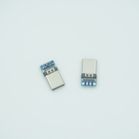Échantillon gratuit Type-c Male2P/4P Stretch PD Fast Charge 100W avec Mark Chip C Connector Plug 24p Type-c Connector