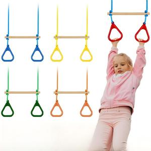 Balançoires de jardin d'extérieur, accessoires de balançoire, trapèze, barre de balançoire en plastique ou en bois, équipement de jeu pour aire de jeux - Product Image 1