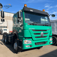 Camion tracteur Howo 6x4 d'occasion, LHD/RHD, Sinotruk, 371 CV, 10 pneus, pour longues distances, tête de tracteur Sinotruck pour remorque