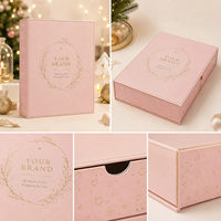 Boîte de calendrier de l'avent beauté personnalisée 12 jours, en papier rigide avec fermeture magnétique, emballage cadeau cosmétique de Noël avec logo en feuille d'or