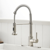 360 Degrés Rotatif Cuisine Bar Gourmet Évier Pull Out Ressort Robinet Mélangeur En Acier Inoxydable Chaud Froid Flexible Pull Down Robinet D'eau