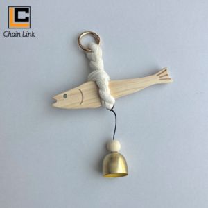 <span class=keywords><strong>Campanello</strong></span> di pesce realistico in legno di faggio di alta qualità personalizzabile nuovo decorazione in legno massello regalo con ornamento da appendere ingresso - Product Image 2