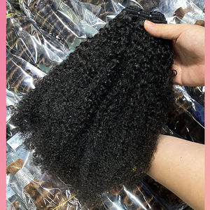 Pacchetti di Lusso di <span class=keywords><strong>Capelli</strong></span> <span class=keywords><strong>Veri</strong></span> 4C, Parrucca di <span class=keywords><strong>Capelli</strong></span> Umani Ricci Crespi, Ciocche di <span class=keywords><strong>Capelli</strong></span> Umani - Product Image 2