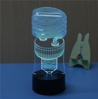 Lampe de bureau pour salle de jeux Décoration personnalisée Photo créative RVB 7 couleurs Base LED Illusion 3D Anime Acrylique Veilleuse 3D